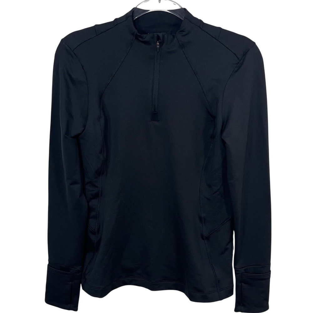 Athleta‎ Whistler Half Zip Running Top In Black Women's Size Small